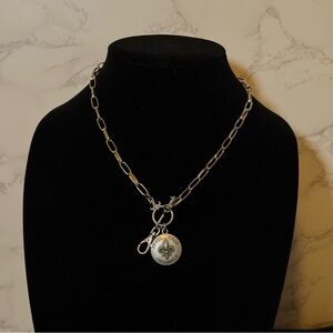 Jewel Kade Silver Chain Necklace with Charm